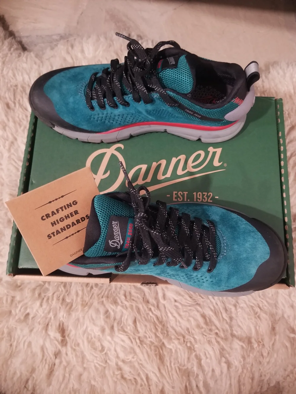 Danner Women’s Teal and Black Trail Sneaker Featuring Vibram